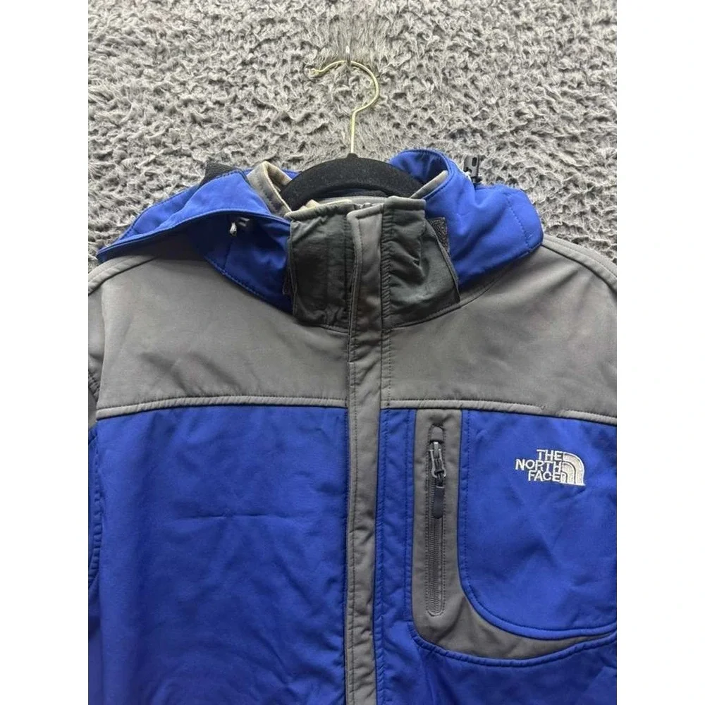 The North Face Summit Series Windstopper Hooded Jacket Blue Gray Mens‎ Size L